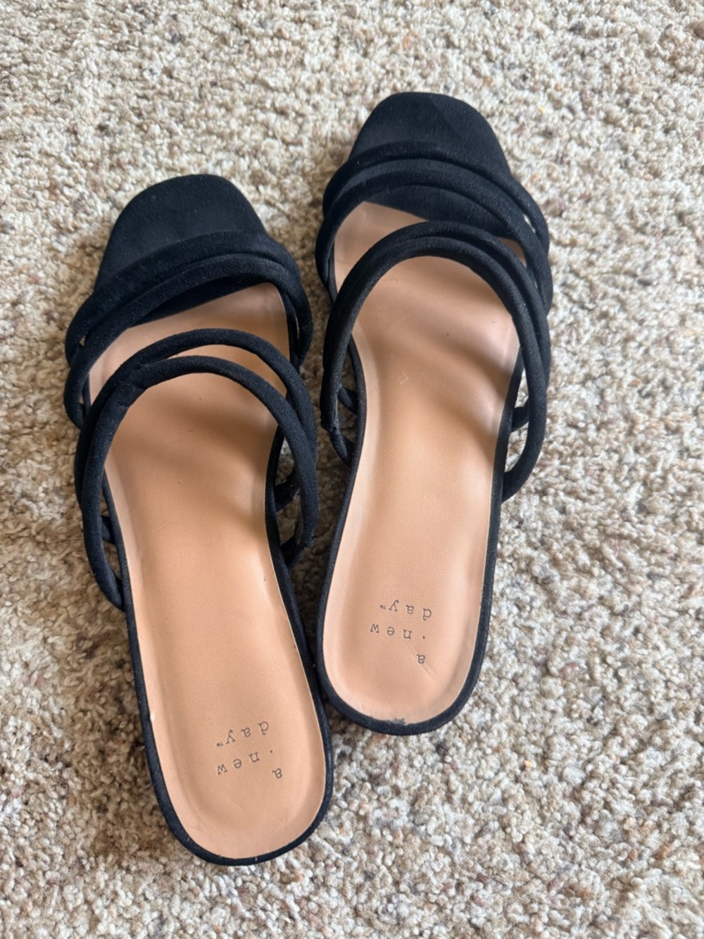 A New Day Black Sophia Strappy Sandals size 9 - Picture 3 of 4